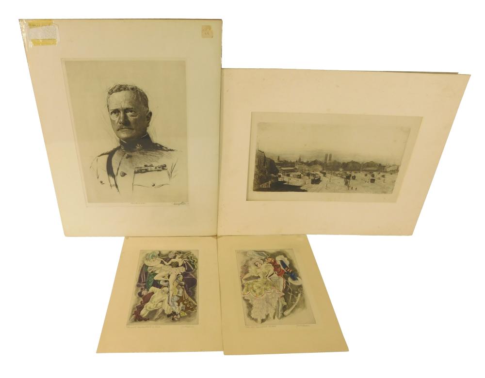 FOUR LOOSE ETCHINGS BY JOSEPH NUYTTENS,