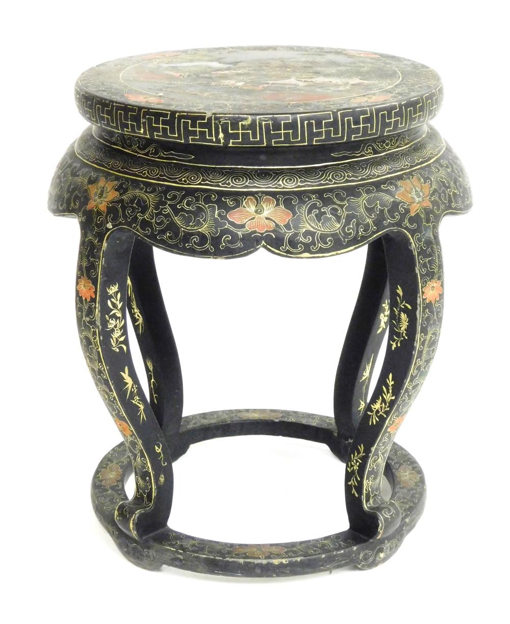 ASIAN: CHINESE LACQUERED STAND,