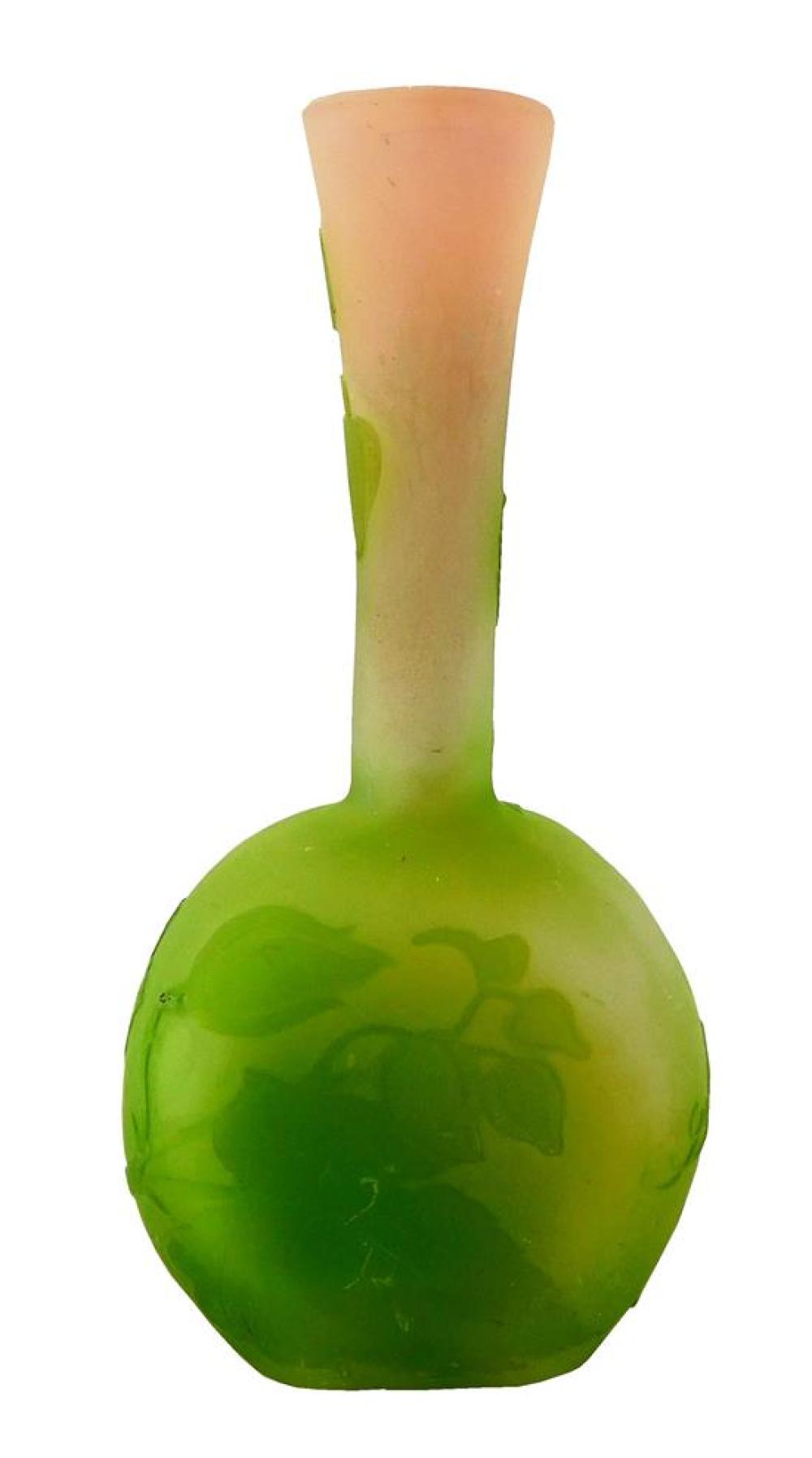 GALLE CAMEO GLASS VASE, FRENCH