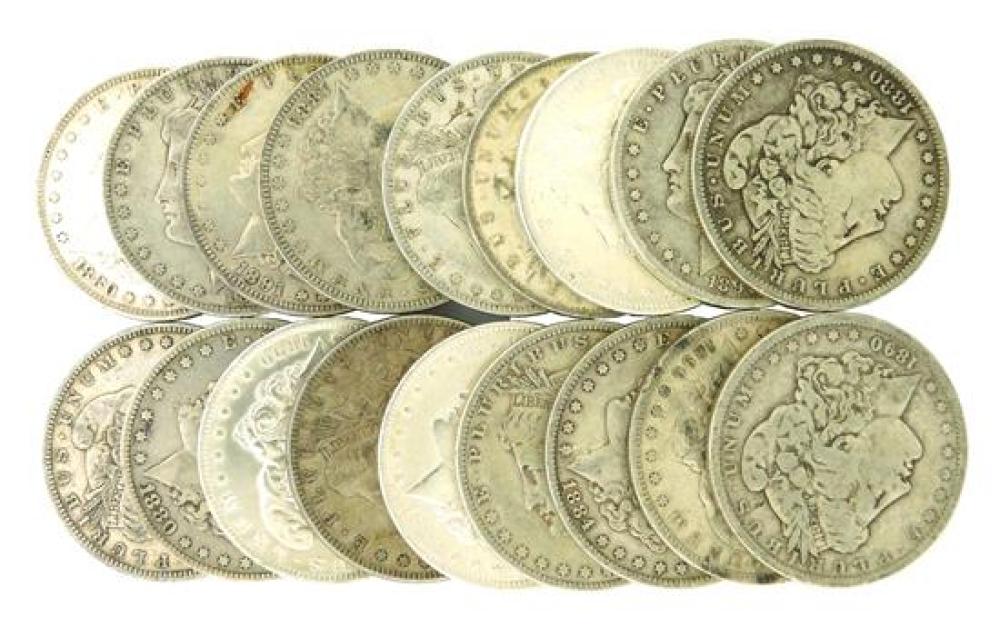 †COINS: LOT OF 18 COMMON DATE