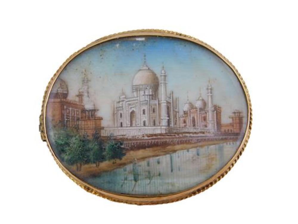 JEWELRY 18K TAJ MAHAL PAINTED 31d3be