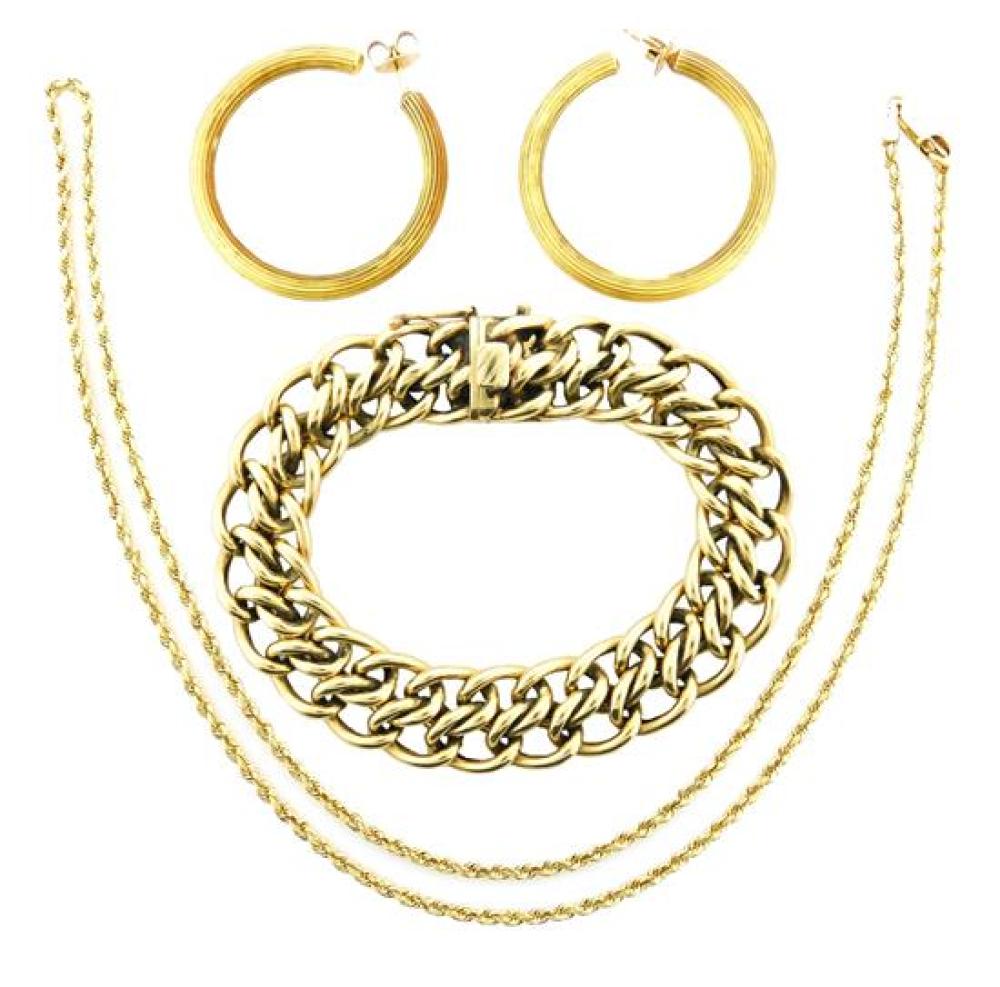 THREE GOLD ITEMS 14K YELLOW GOLD 31d404