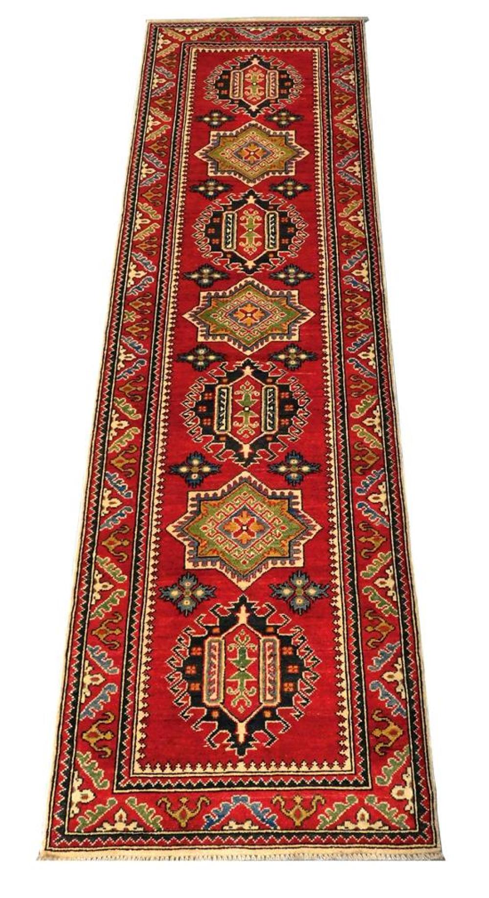 RUG: UZBEK KAZAK, 2'9" X 9' 7",