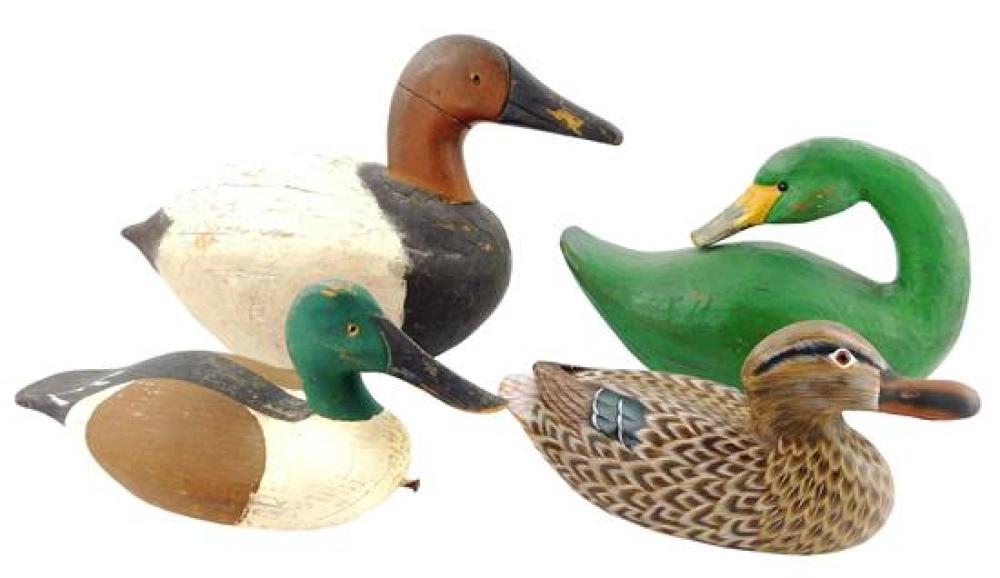 DUCK AND GOOSE WOODEN DECOYS, ALL