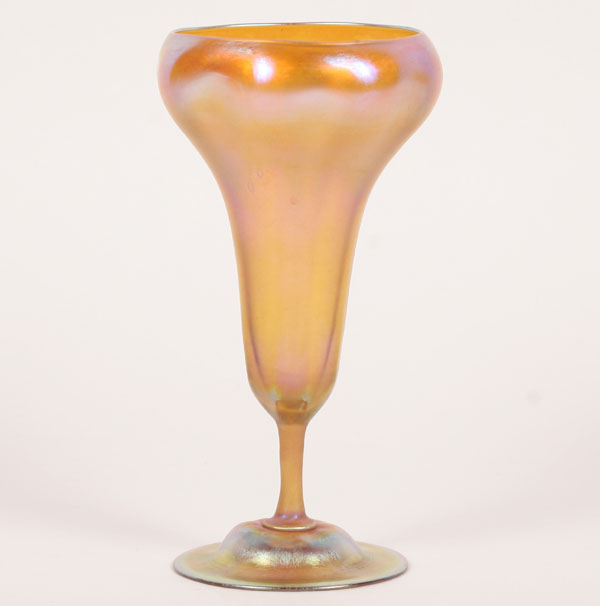 Tiffany gold Favrile art glass 4fbac