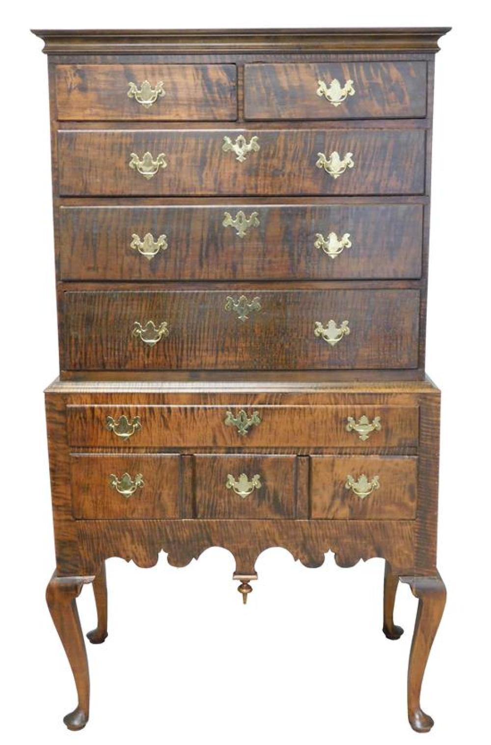 AMERICAN HIGH CHEST 18TH C ELEMENTS 31d4bb