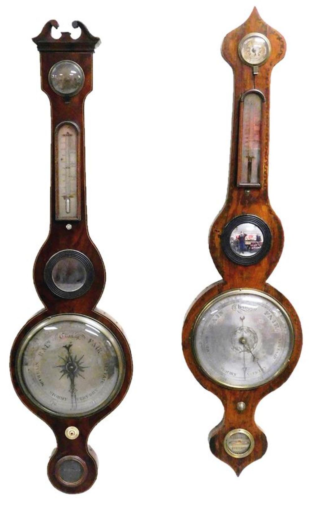 TWO 19TH C BANJO WALL BAROMETERS  31d4d7