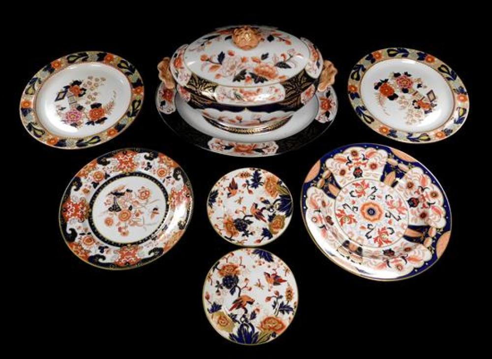 ENGLISH "IMARI" PATTERN PORCELAIN,