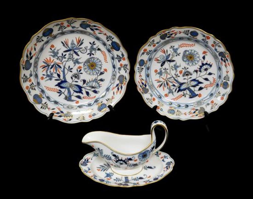 MEISSEN RICH BLUE ONION DINNER 31d50e