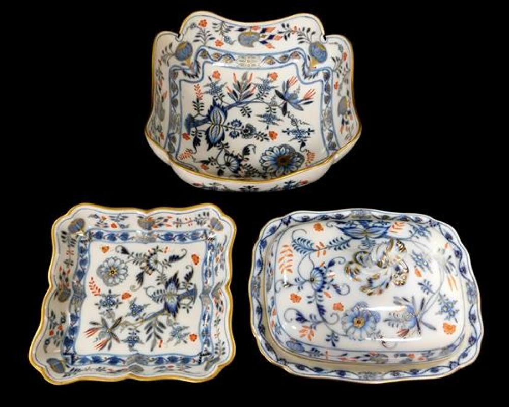 MEISSEN RICH BLUE ONION SERVING 31d50f