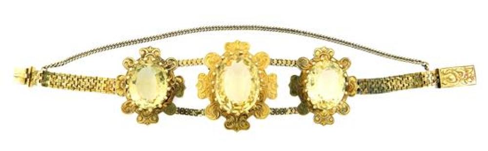 JEWELRY VICTORIAN CITRINE BRACELET  31d53d