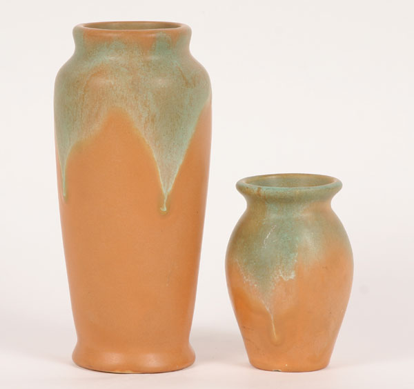Two Muncie Art Pottery vases matte 4fbc0