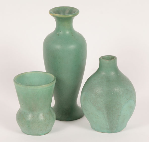 Lot of 3 Muncie Art Pottery vases 4fbc3