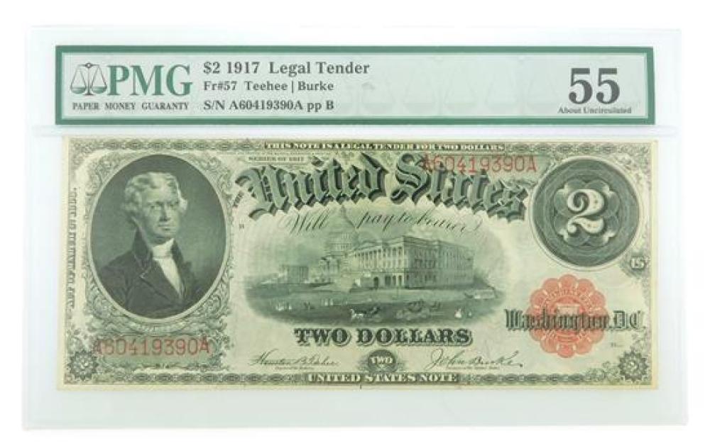 CURRENCY: $2 US NOTE, SERIES 1917.
