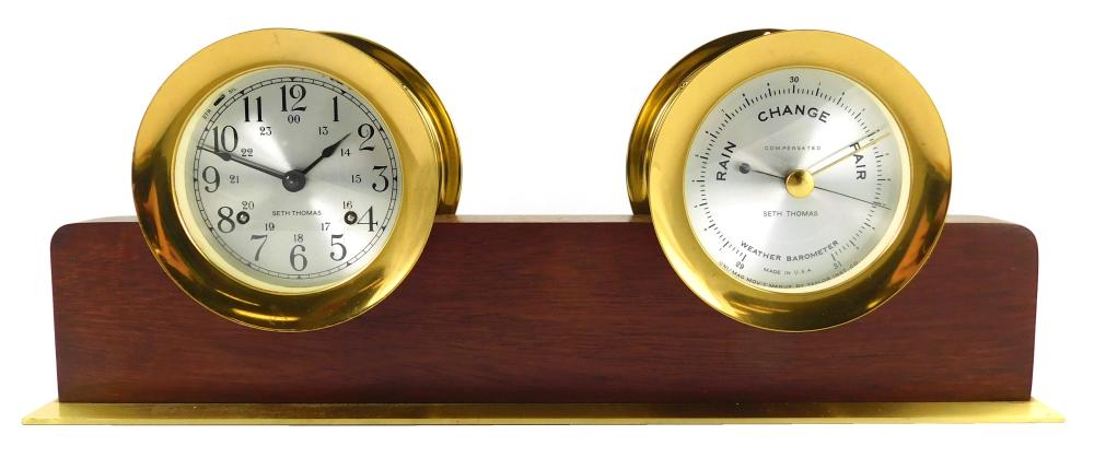 SETH THOMAS BRASS CASED SHIPS CLOCK