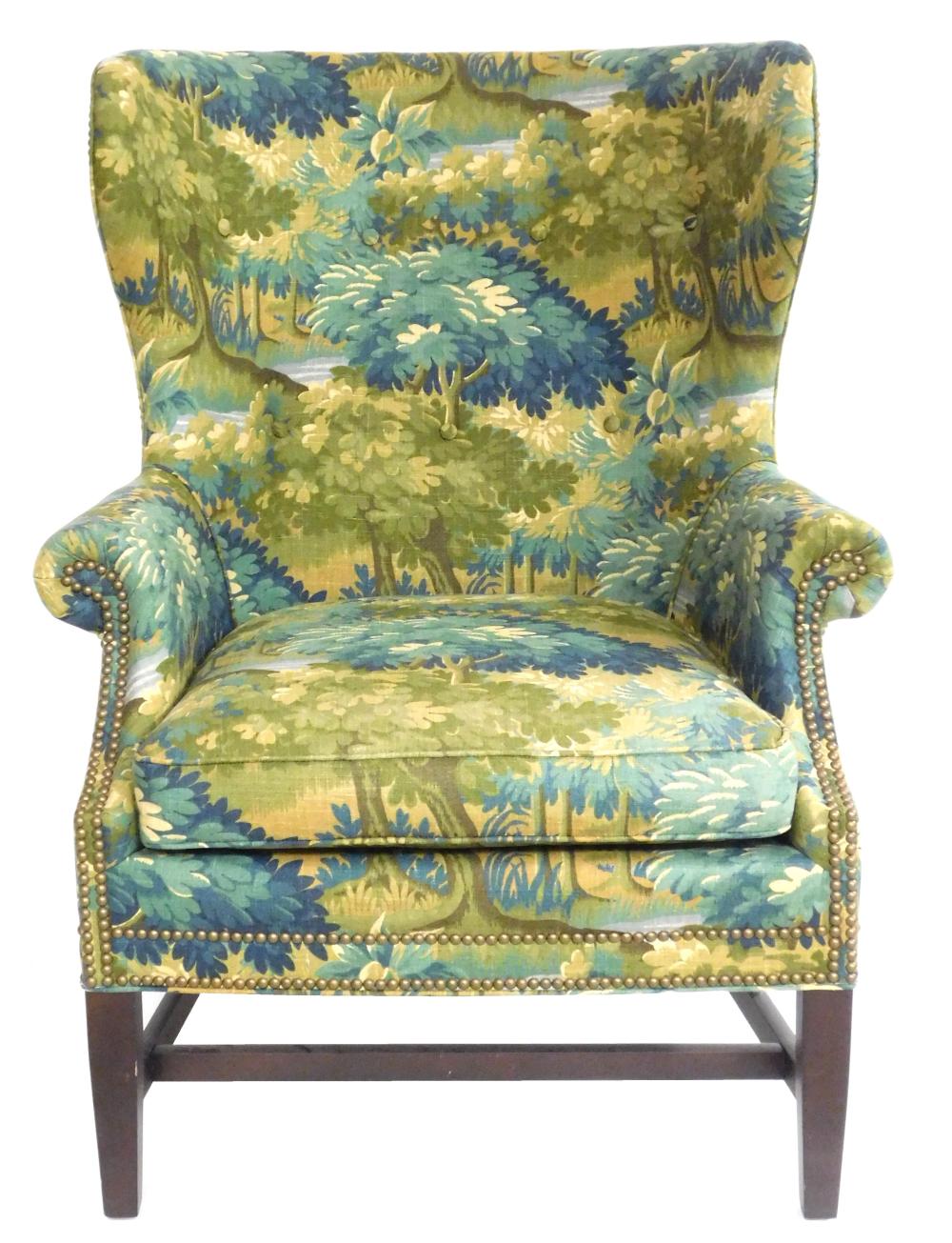 WING CHAIR BY WESLEY HALL, HICKORY,