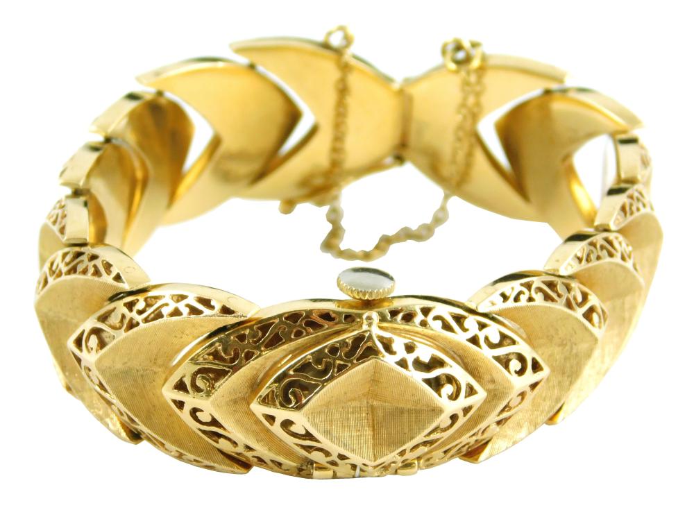 JEWELRY: 14K YELLOW GOLD GENEVA COVERED