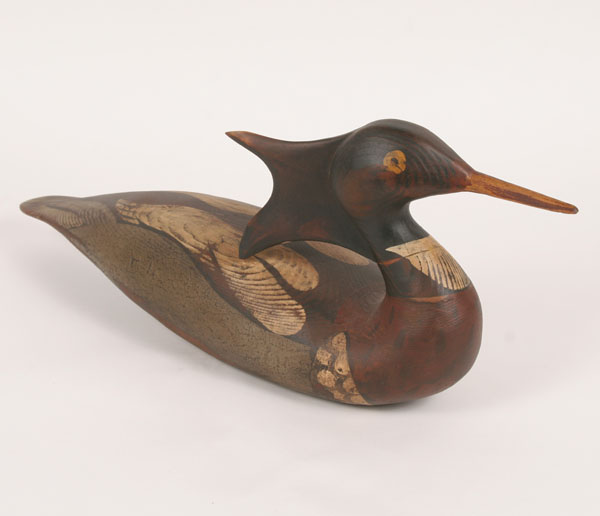 Artist duck decoy; marked T.J.s Rig.