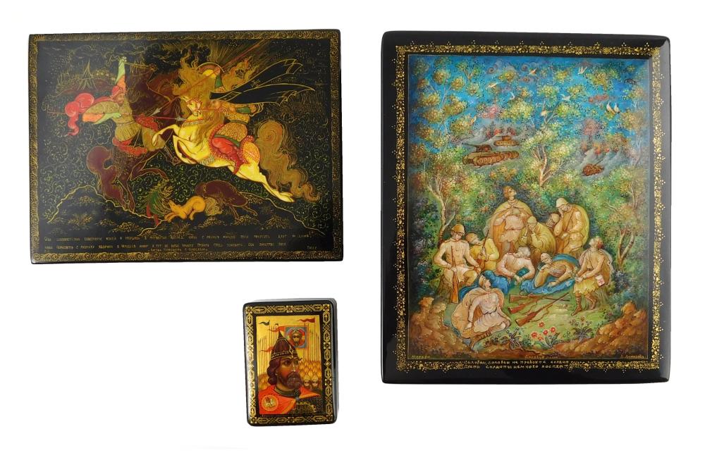 RUSSIAN HAND PAINTED LACQUER BOXES  31d685