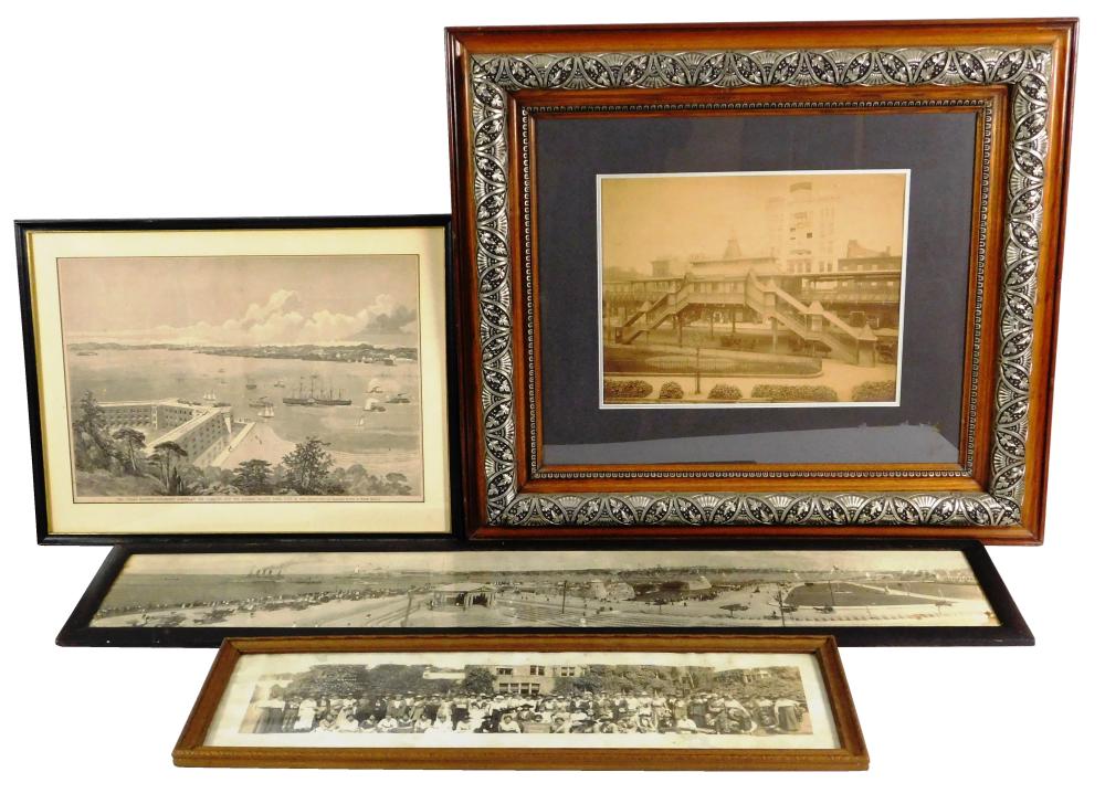 FOUR FRAMED WORKS INCLUDING THREE 31d6bc