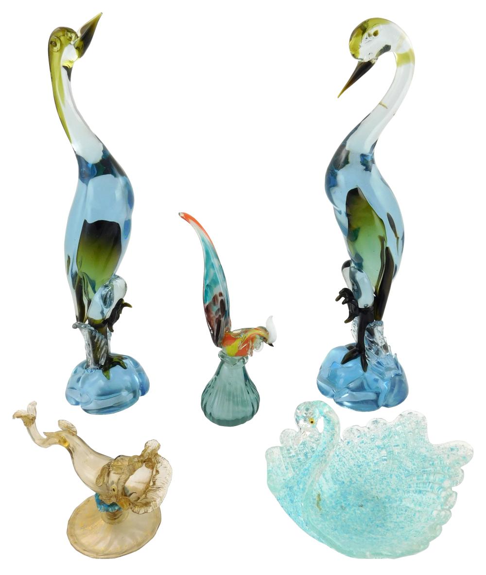 GLASS: GLASSWARE, MURANO, 20TH C., INCLUDING