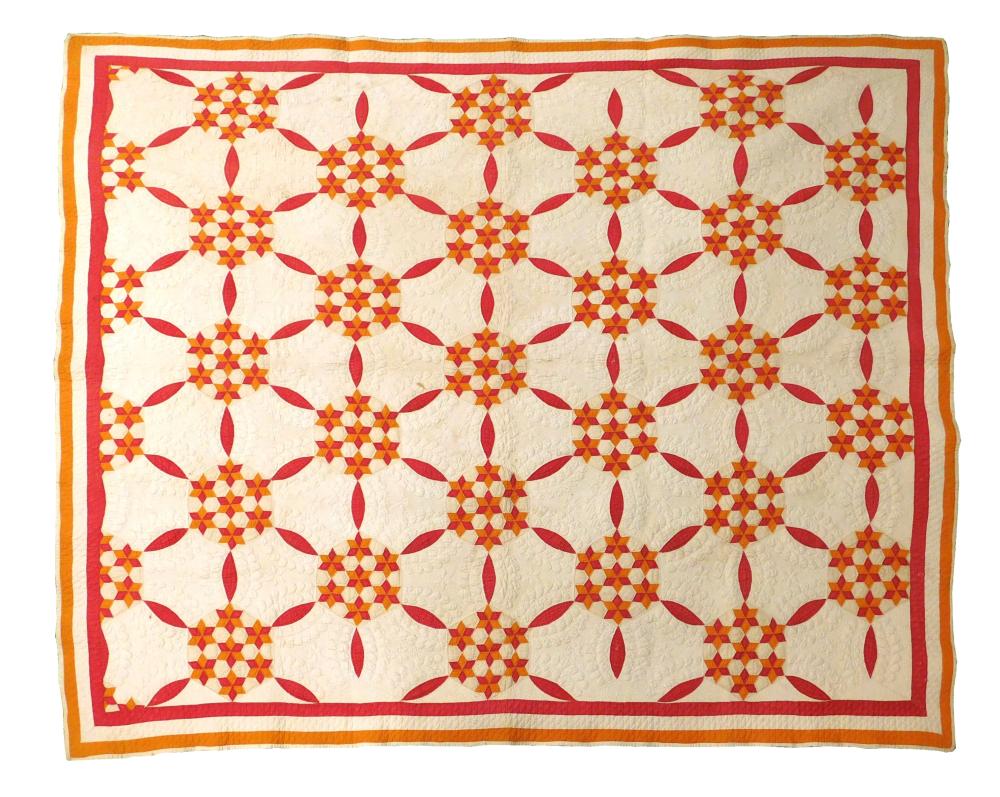 EARLY AMERICAN HAND QUILTED BRODERIE 31d71b