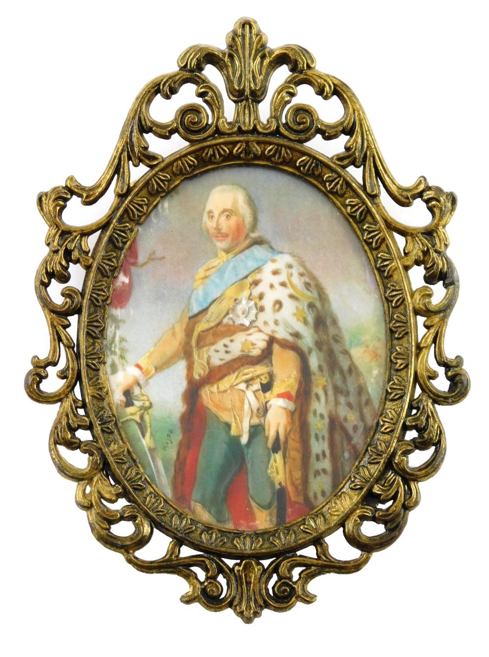 MINIATURE: MILITARY GENTLEMAN, DEPICTS