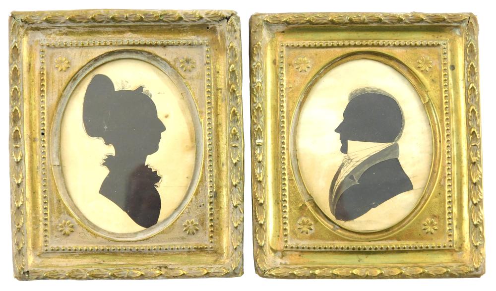 PAIR OF FRAMED SILHOUETTES BOTH 31d7a1