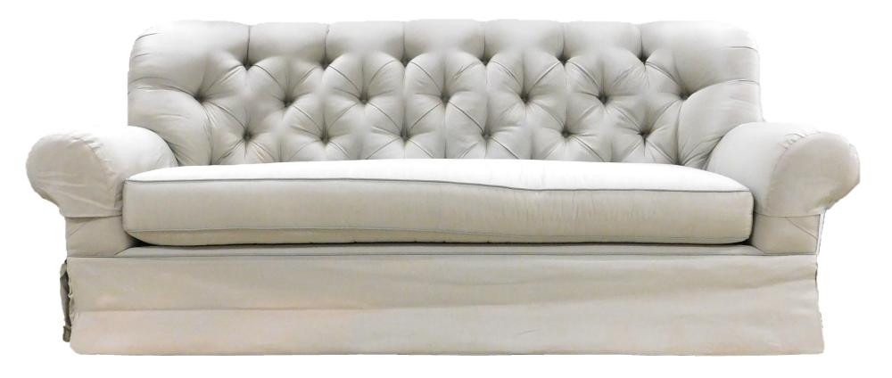 SOFA WITH BUTTON TUFTED UPHOLSTERY,