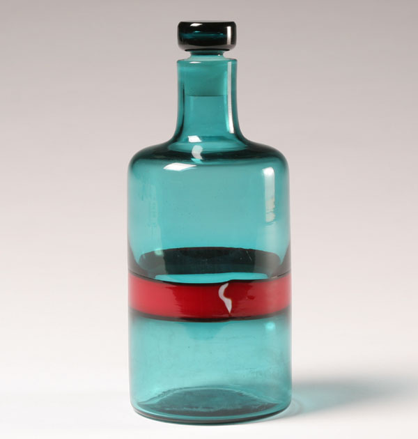 Venini e C. Fasce glass bottle, designed