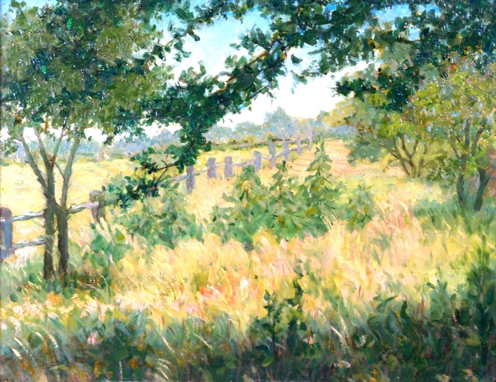 20TH C. OIL ON CANVAS OF FIELD