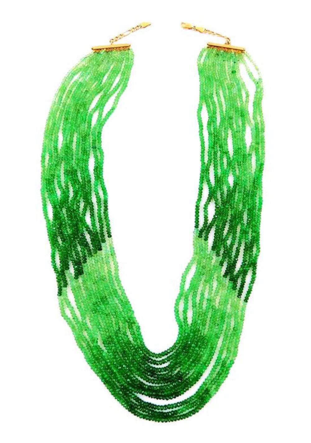 JEWELRY TSAVORITE BEAD NECKLACE  31d84f