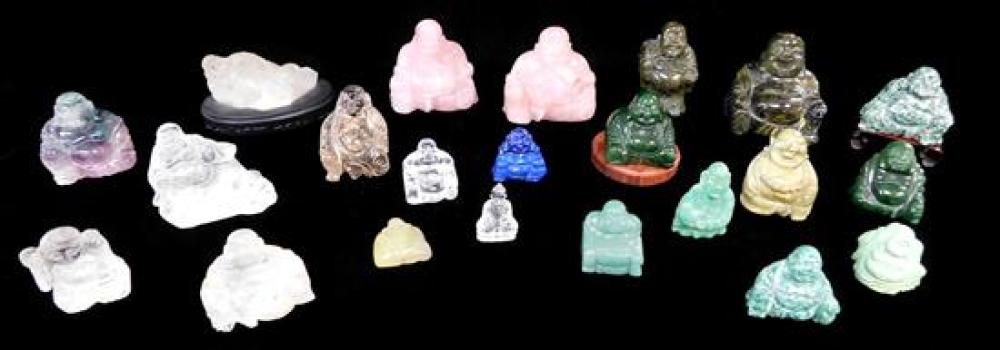 CARVED HARDSTONE BUDDHAS TWENTY TWO 31d86f