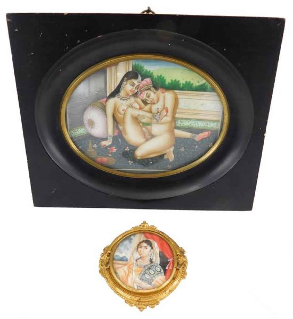 ASIAN TWO MINIATURE INDIAN PAINTINGS 31d881