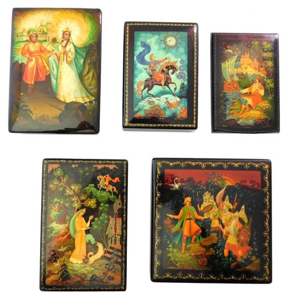 RUSSIAN HAND PAINTED LACQUER BOXES  31d883