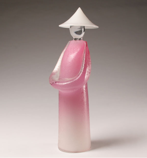 Murano Corroso glass Asian figurine  4fc0e