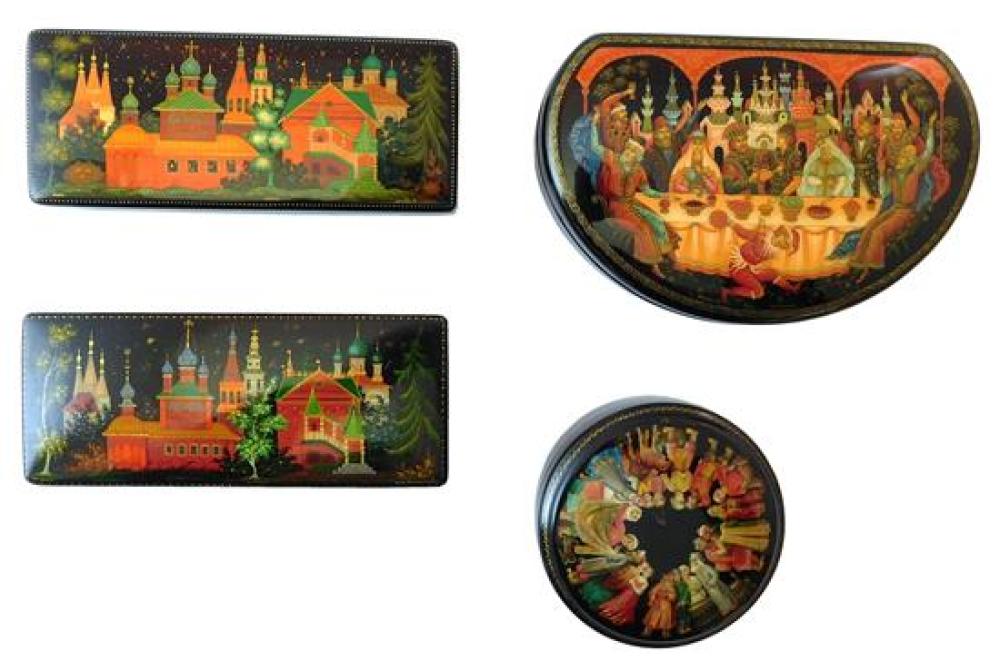 RUSSIAN HAND PAINTED LACQUER BOXES  31d8db