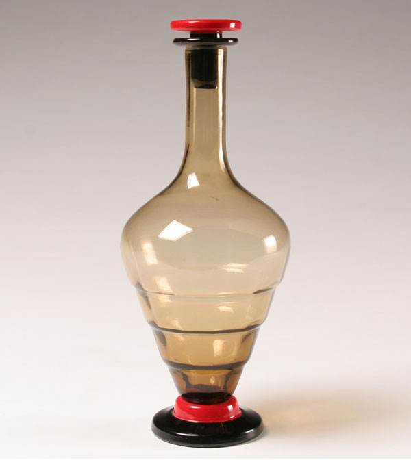 Murano Art Deco glass decanter, in the