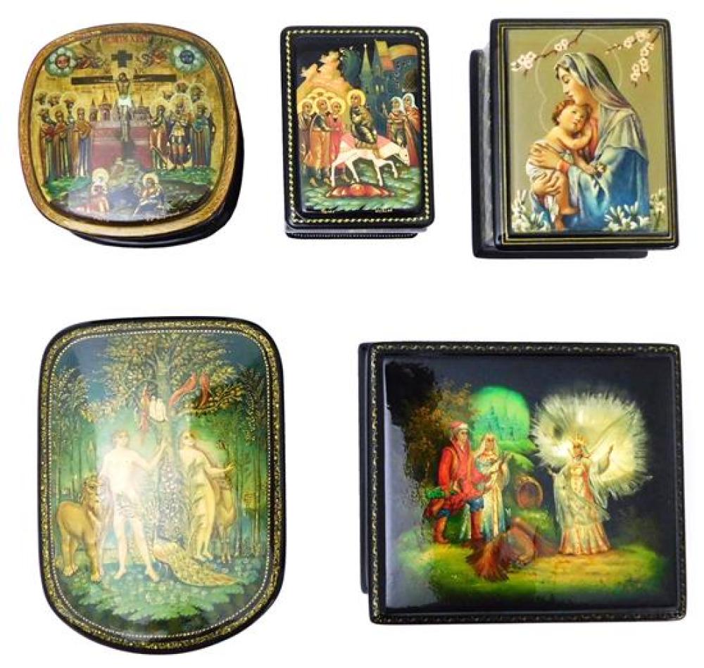 RUSSIAN HAND PAINTED LACQUER BOXES  31d8ef