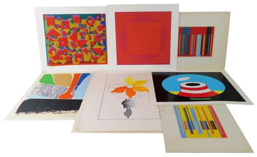 A GROUP OF TEN CONTEMPORARY SILKSCREENS