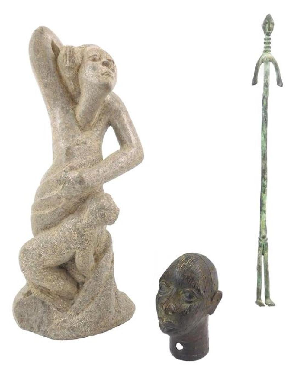 TRIBAL: THREE FIGURAL SCULPTURES,