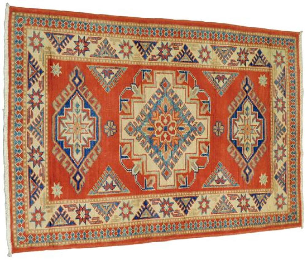 RUG: UZBEK KAZAK, 3' 4" X 4' 8",