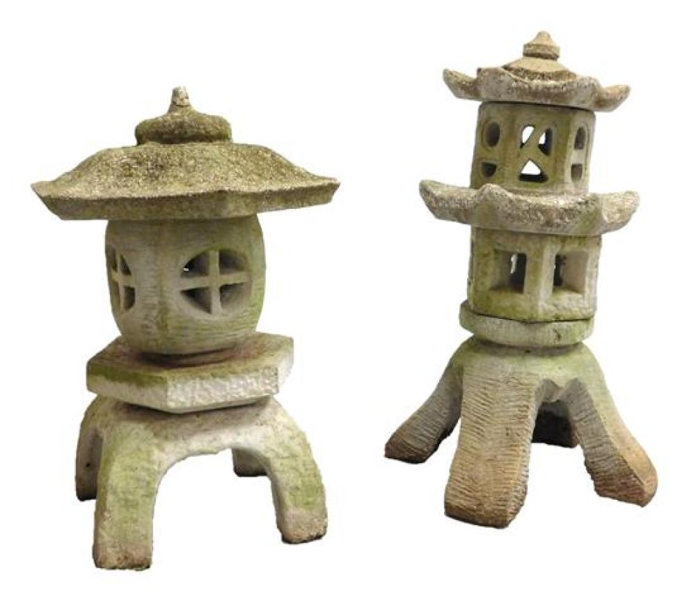 GARDEN: PAIR OF ASIAN STONE GARDEN