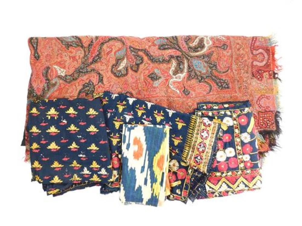 TEXTILES: PAISLEY SHAWL ALONG WITH FOUR