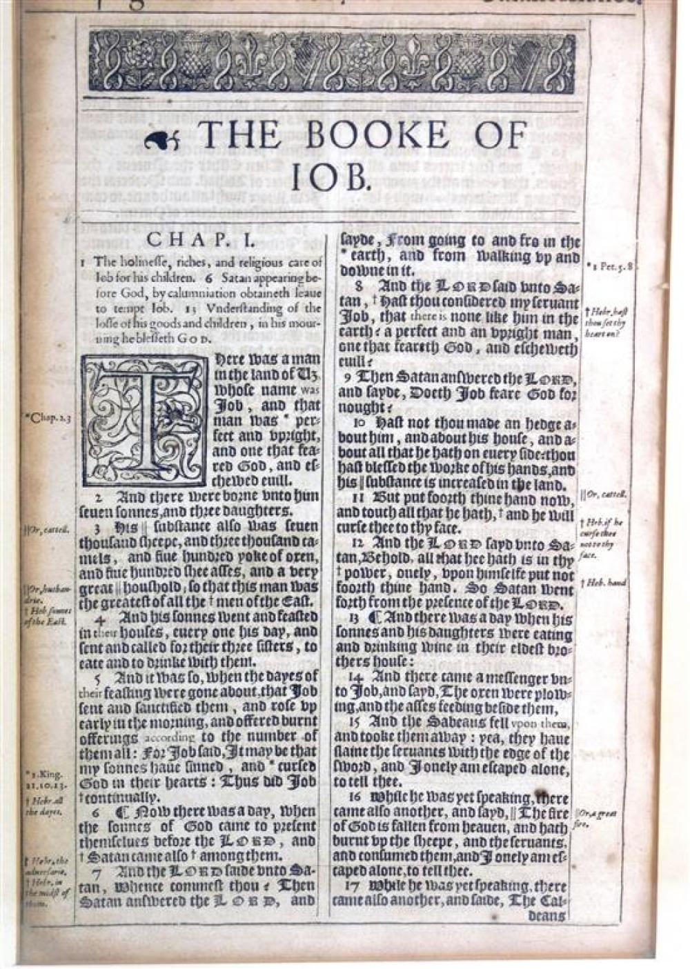 ORIGINAL LEAF FROM THE 1611 EDITION