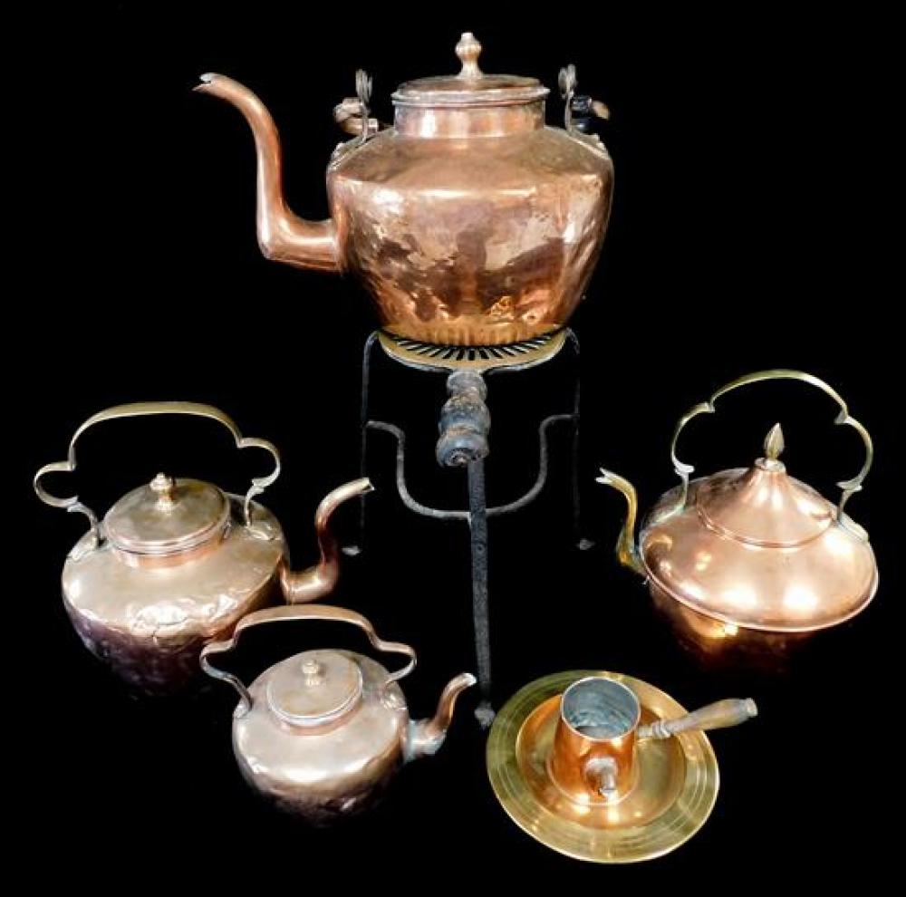 19TH C METALWARE SEVEN PIECES  31d9ea