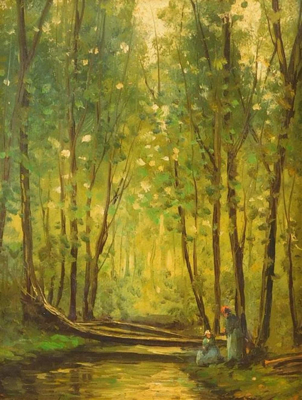 19TH C. OIL ON PANEL, VERDANT SUMMER