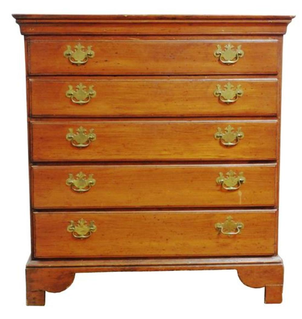 EARLY TALL CHEST OF DRAWERS AMERICAN  31da0d