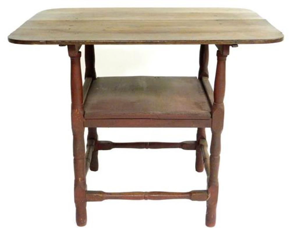 HUTCH TABLE, 18TH C. BLOCK AND TURNED