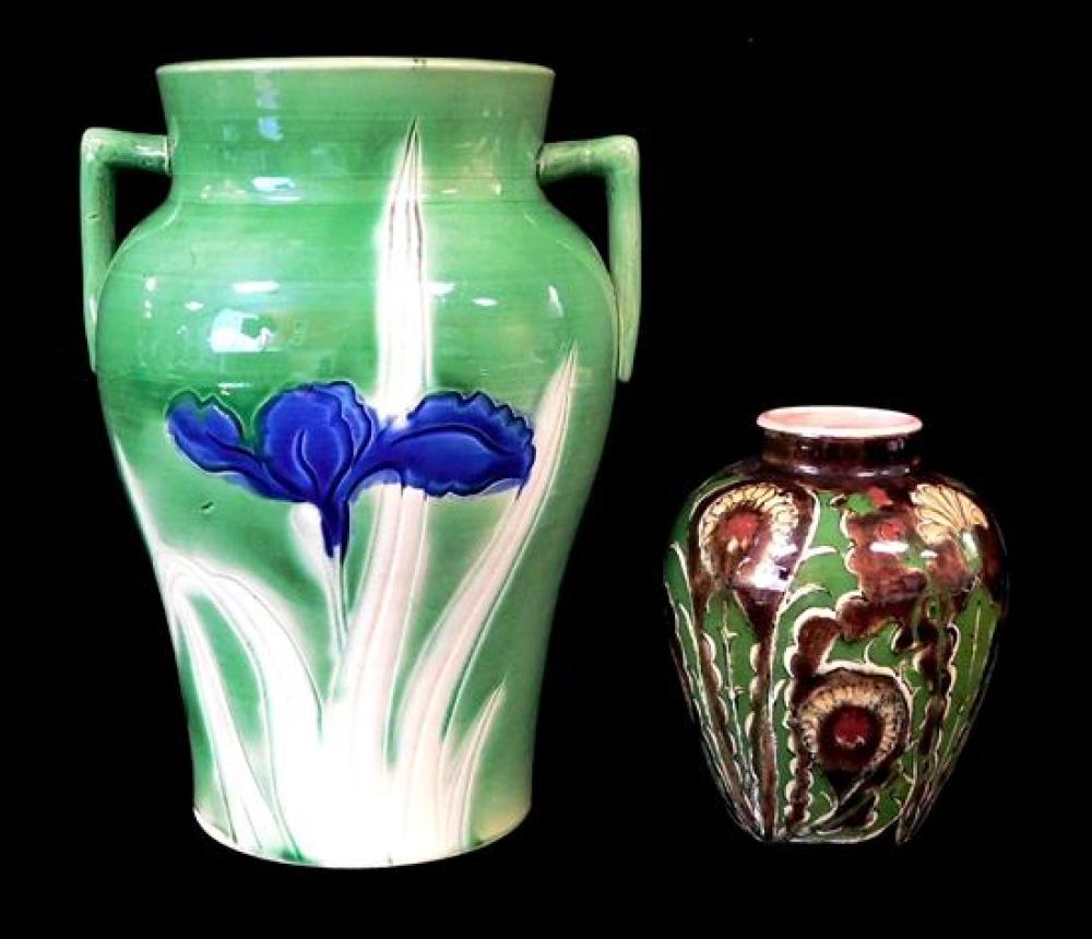 TWO PIECES OF ART NOUVEAU CERAMICS,